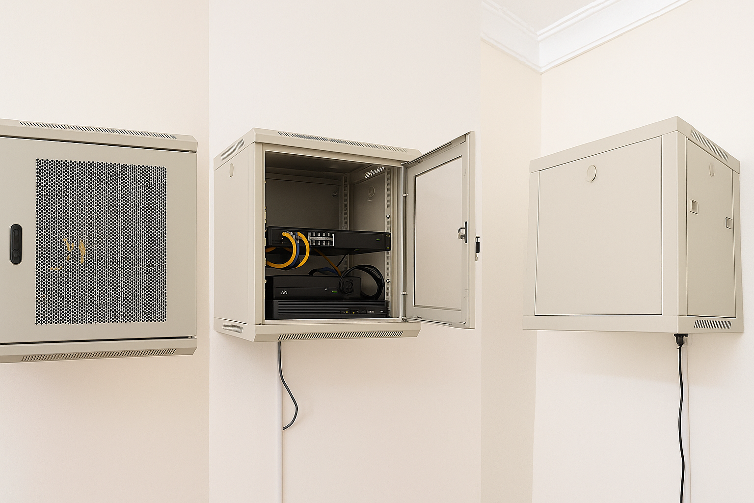 Tủ Rack 9U lắp đặt thực tế