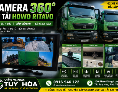 Lắp Camera 360 Xe Tải Howo Ritavo Tại Phú Yên | Quan Sát 4 Góc An Toàn