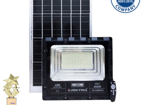 Đèn 400W Năng Lượng Mặt Trời JD-8400VN Tấm Pin Mono JIDI-VINA