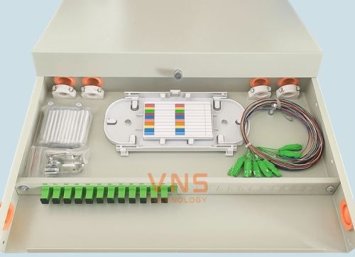 Hộp Phối Quang ODF Sắt Lắp Rack 12FO Indoor