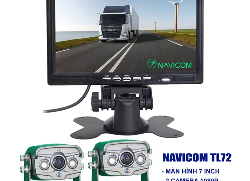 Hệ thống 2 camera tiến & lùi độ nét FullHD 1080P màn hình 7 inch NAVICOM TL72