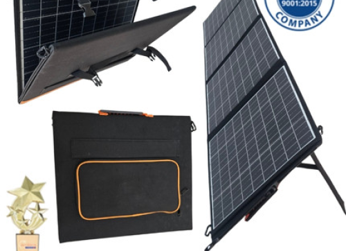 Tấm Pin 100W Năng Lượng Mặt Trời Gấp Gọn 4 tấm - Xách tay du lịch dã ngoại